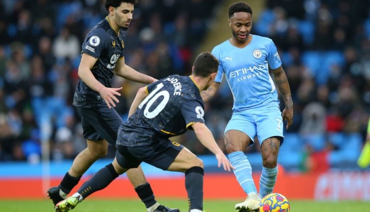 Sterling scores as City defeat ten men Wolves.